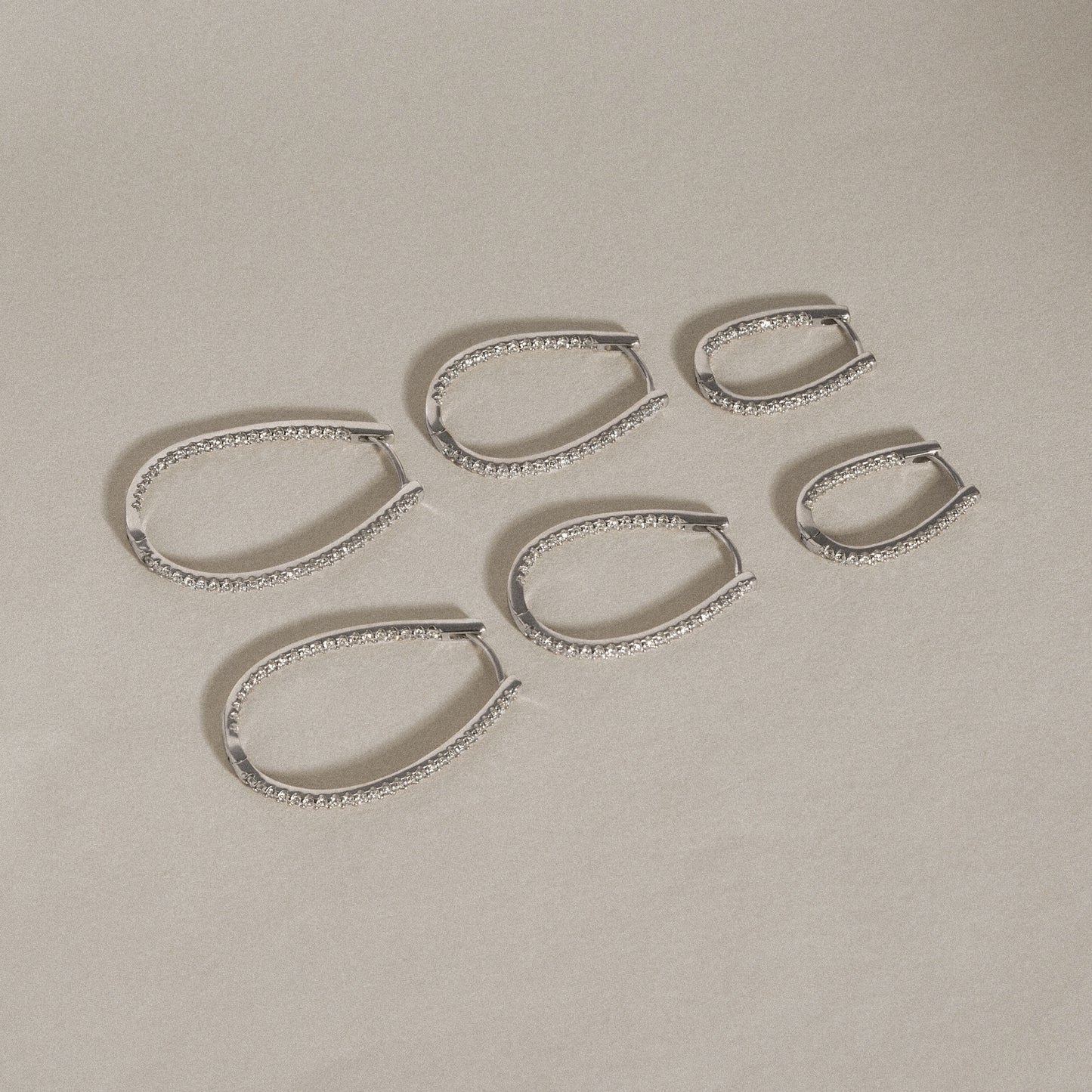 Oval Hoop Earrings 0.75"