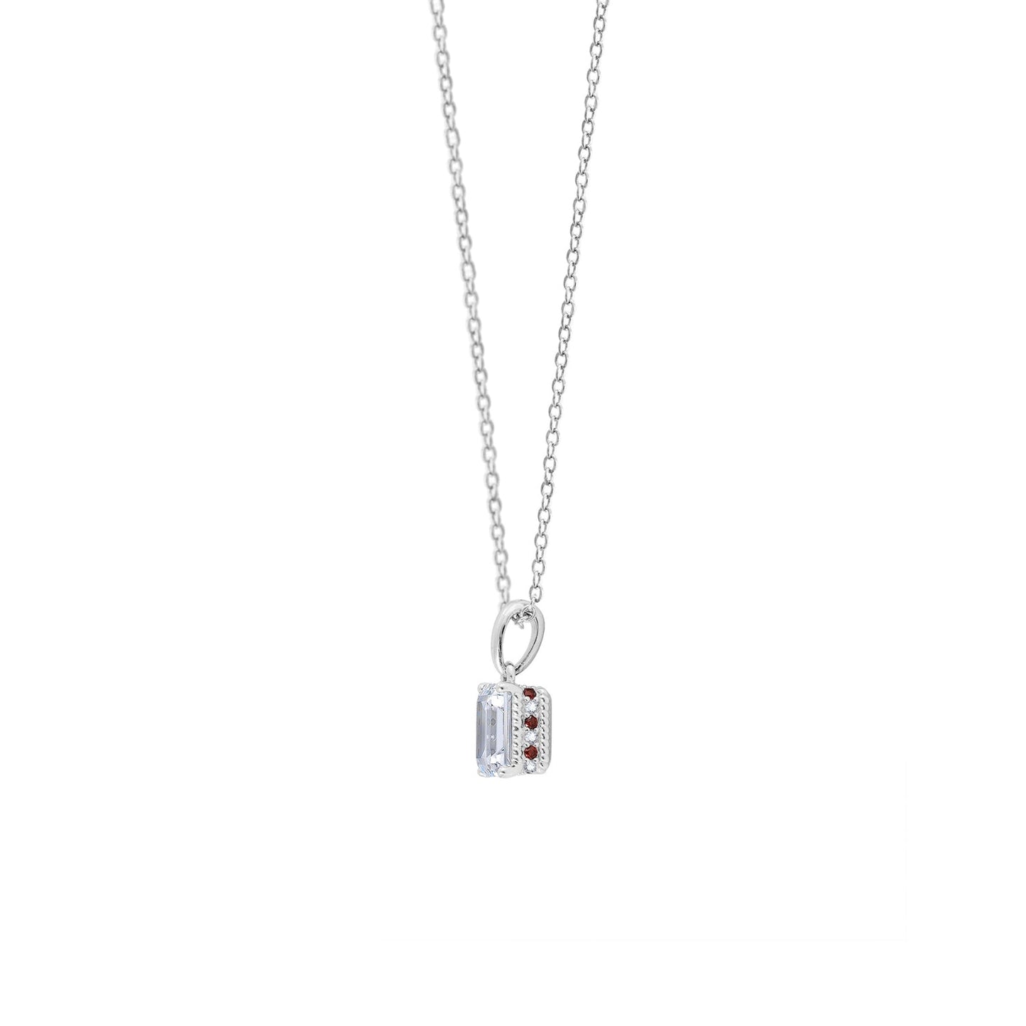 Red Accent Emerald Necklace