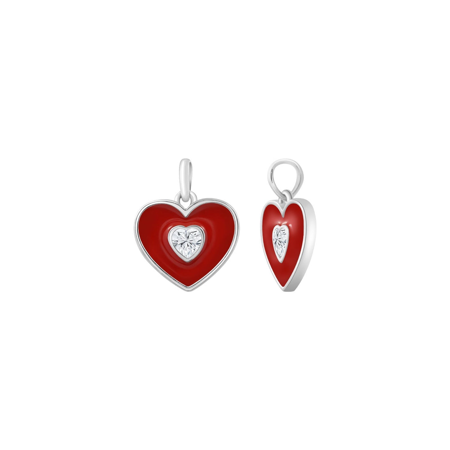 Filled Heart Charm