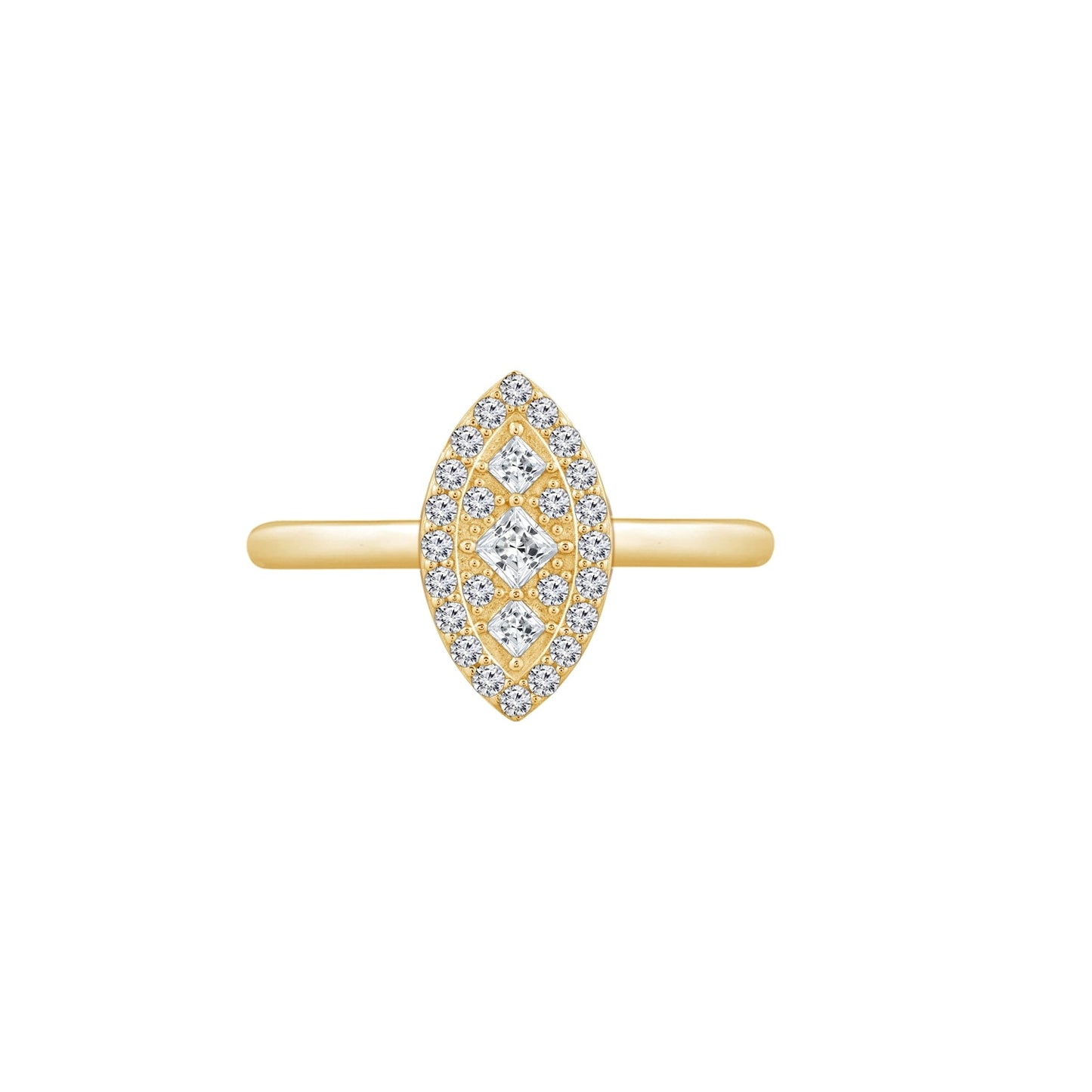 Pave Marquise Shape Ring