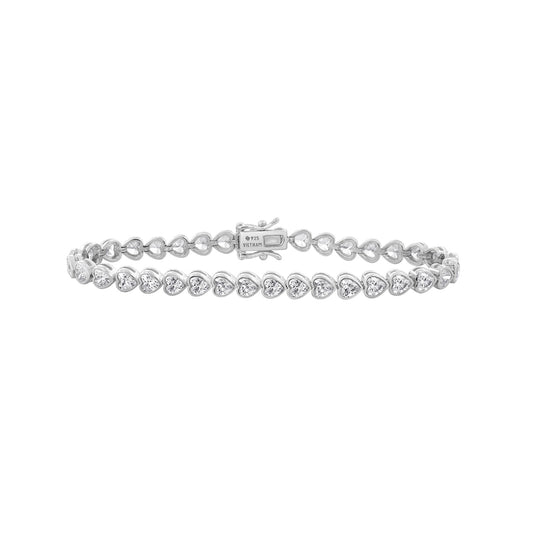 Heart Bezel Tennis Bracelet