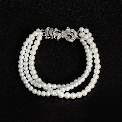 Pearl Strand with Bow Bracelet