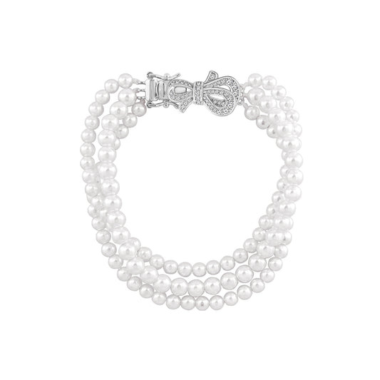 Pearl Strand with Bow Bracelet