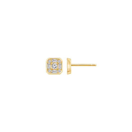 Cluster Square Stud Earrings