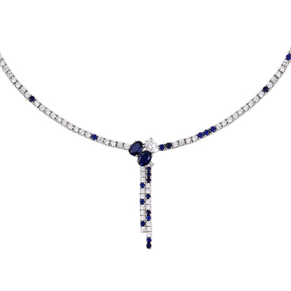 Sapphire Lariat Necklace