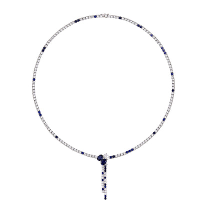 Sapphire Lariat Necklace