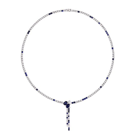 Sapphire Lariat Necklace