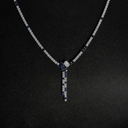 Sapphire Lariat Necklace