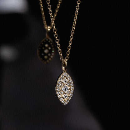 Pave Marquise Shape Necklace