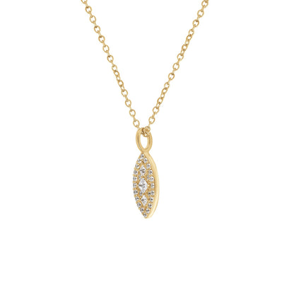 Pave Marquise Shape Necklace