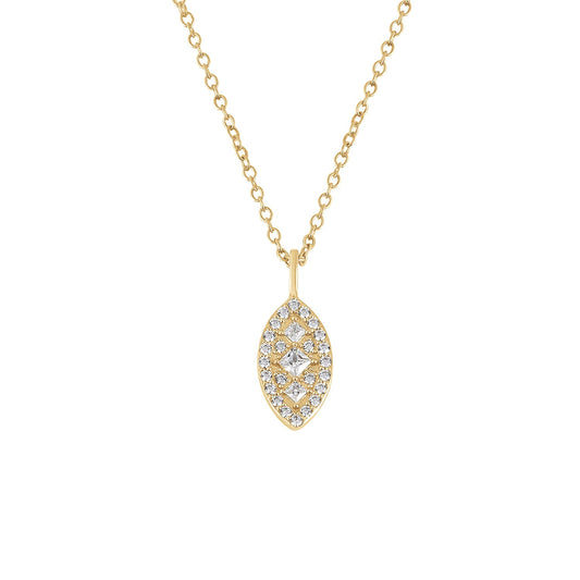 Pave Marquise Shape Necklace