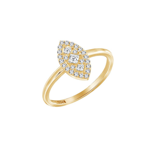 Pave Marquise Shape Ring